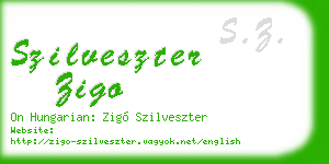 szilveszter zigo business card