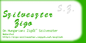szilveszter zigo business card